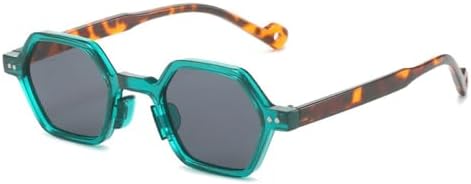 

Модные солнцезащитные очки Polygon для женщин, маленькая оправа, разноцветные, винтажные солнцезащитные очки для мужчин и женщин с защитой от УФ-излучения UV400 MTZJH, Green-black