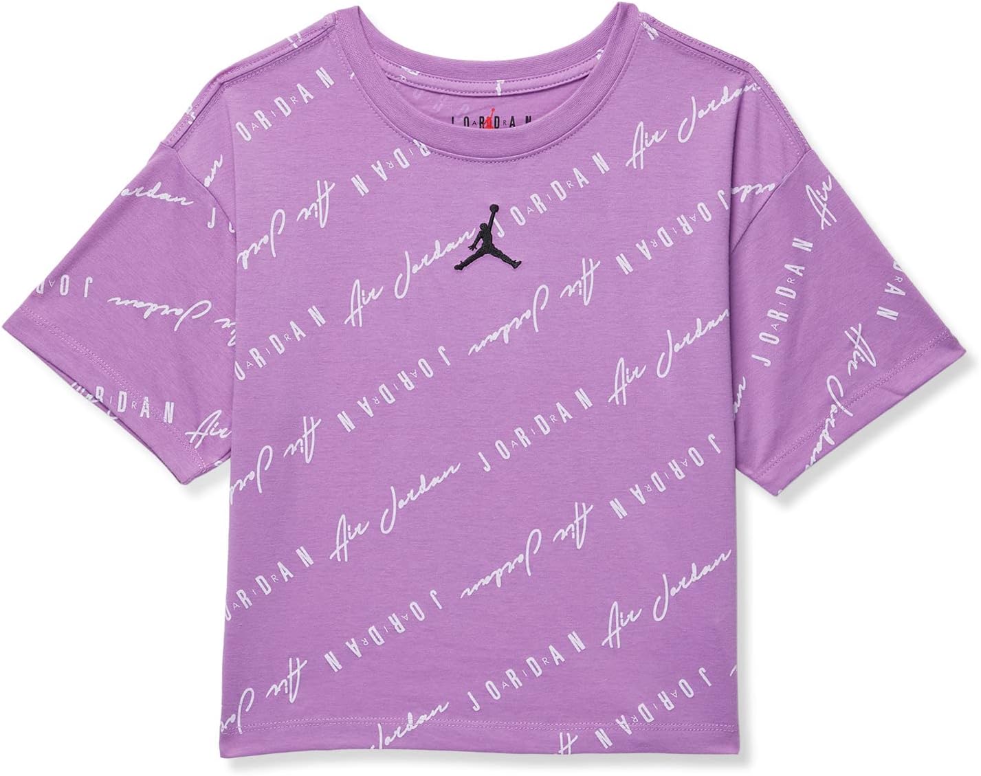 

Футболка Jordan Kids Essentials All Over Print Short Sleeve Tee, цвет Rush Fuchsia