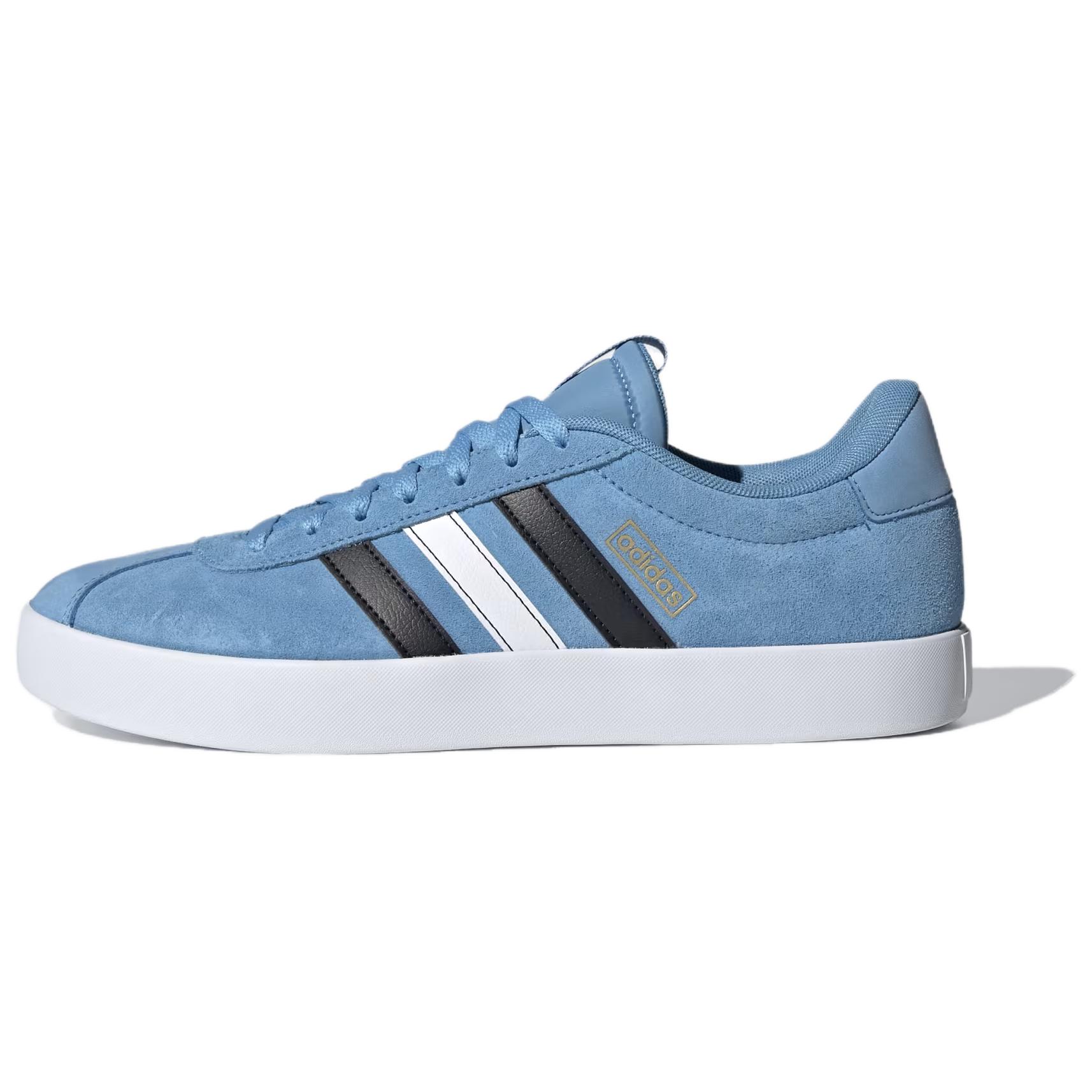 

Adidas Вл Корт 3.0 светло-голубые облачно-белые с черной сердцевиной сине-бело-черные, цвет Blue White Black