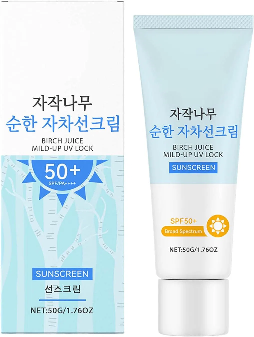 Солнцезащитный стик для лица Birch Juice Mile Up SPF 50+, голубой, 50 мл Generic