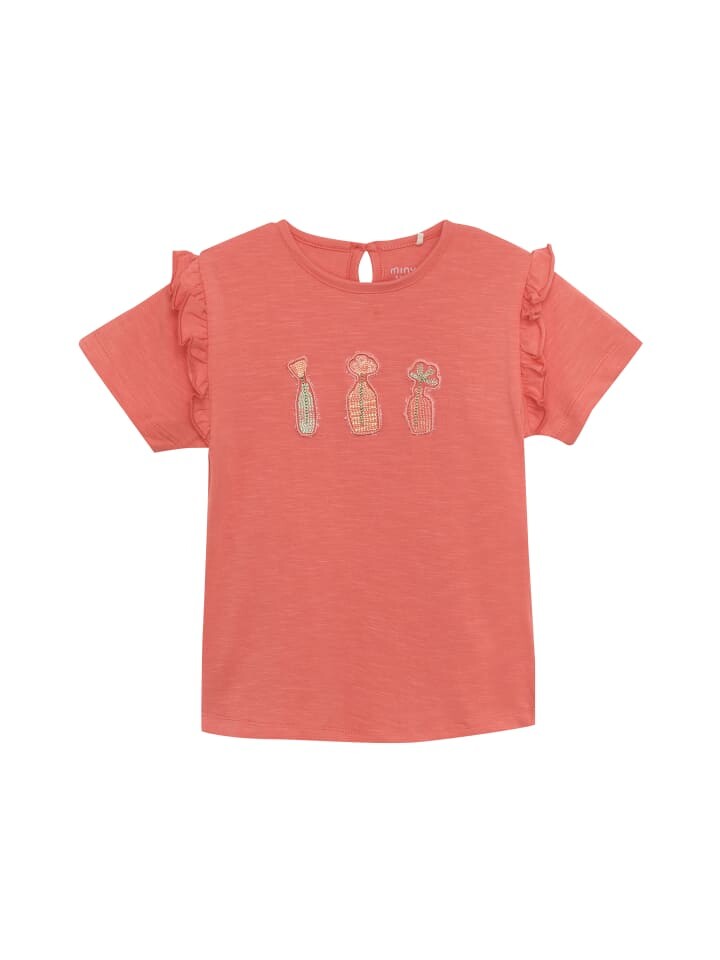 

Футболка Minymo T-Shirt MIT-shirt SS 123380 verspieltes T-Shirt, красный