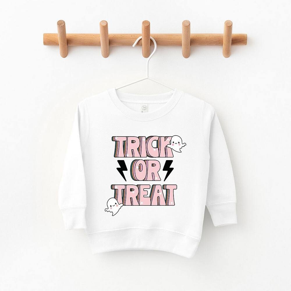 Толстовка с рисунком Trick Or Treat Lightning Bolt для малышей The Juniper Shop, цвет Natural — фото 2