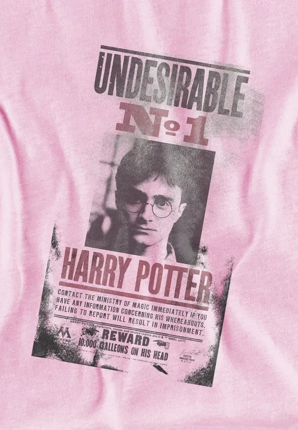 Футболка Cotton Soul Harry Potter Undesirable No1 Distressed Print, розовый — фото 3