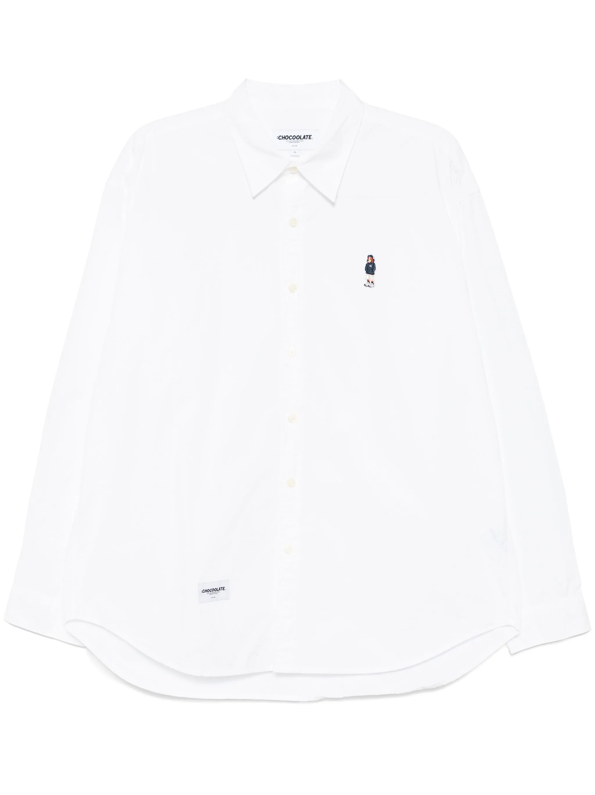 

Рубашка с нашивкой-логотипом Chocoolate, белый