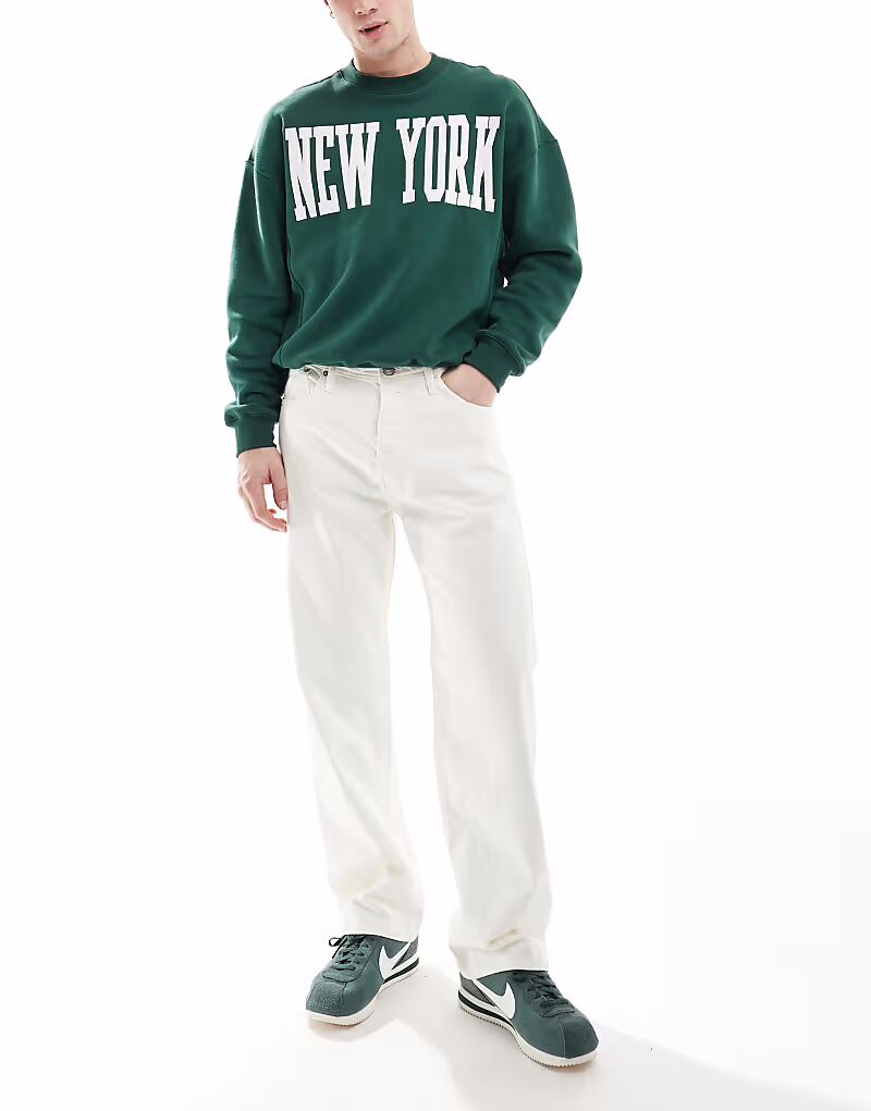 

Джинсы Jack & Jones Eddie свободные жесткие белого цвета