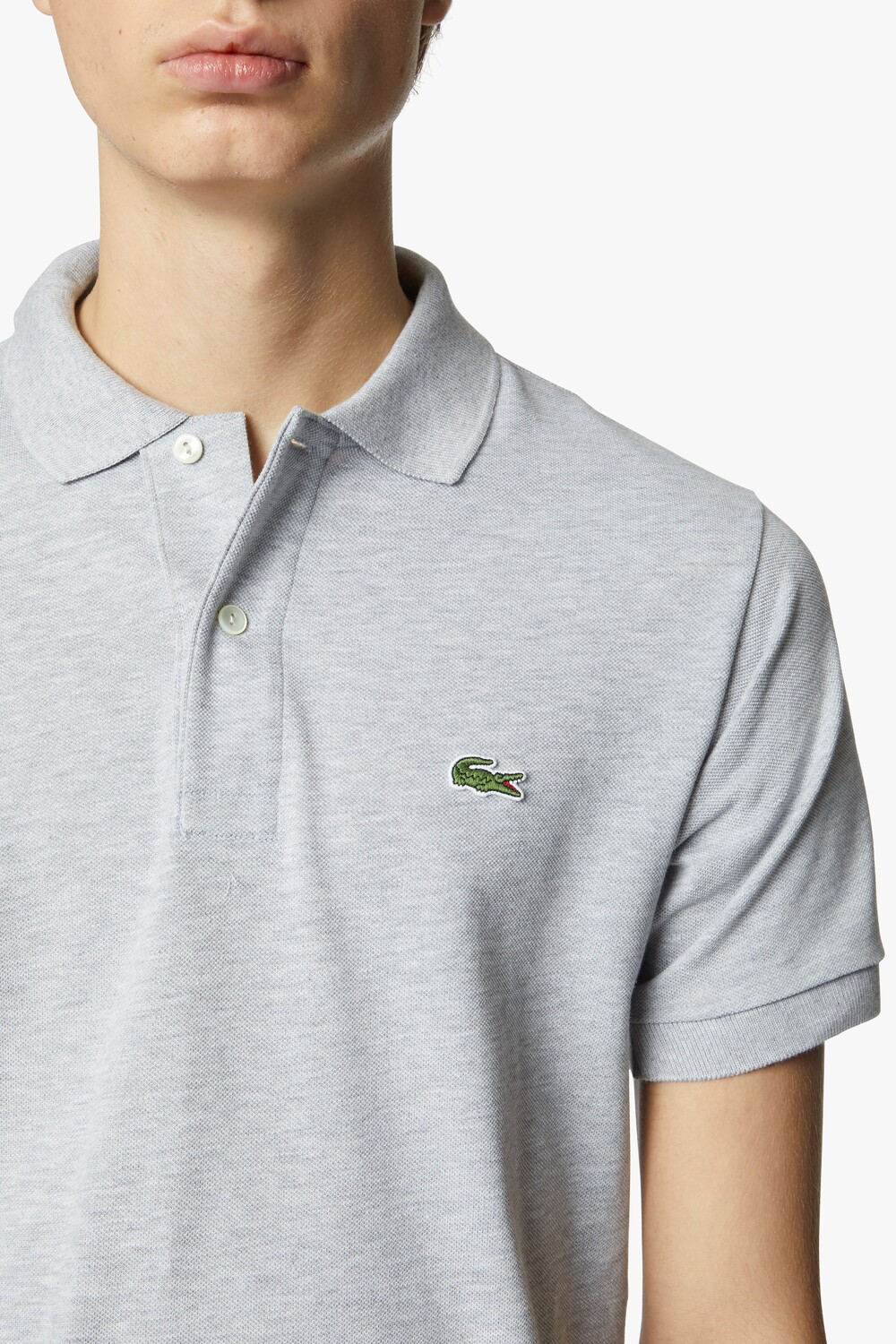 Поло Lacoste Классическое, Grigio Chiaro — фото 4