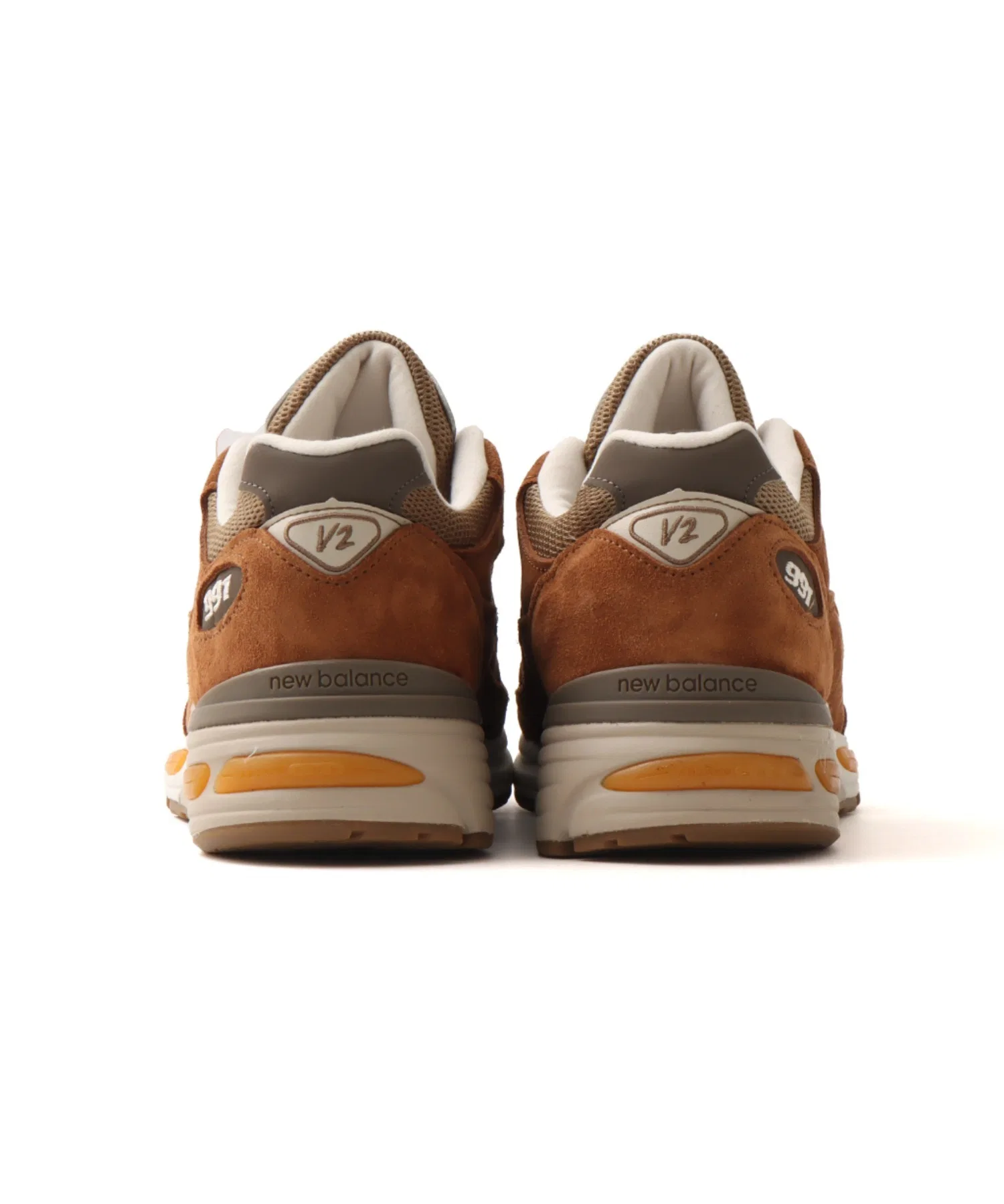 Унисекс кроссовки из замши New Balance U991GB2 коричневые — фото 3
