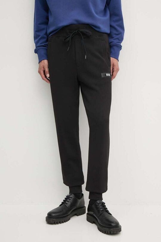 

Хлопковые спортивные штаны Versace Jeans Couture, черный