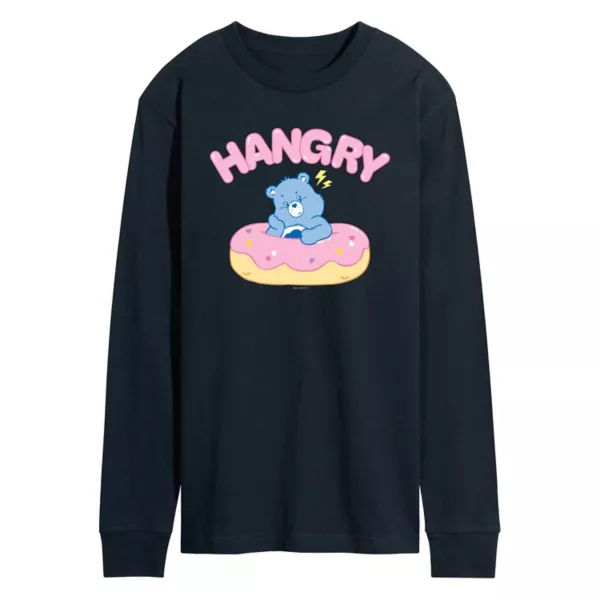 

Футболка с длинным рукавом "Care Bears" — Голодный мишка с пончиком для мужчин Licensed Character, синий