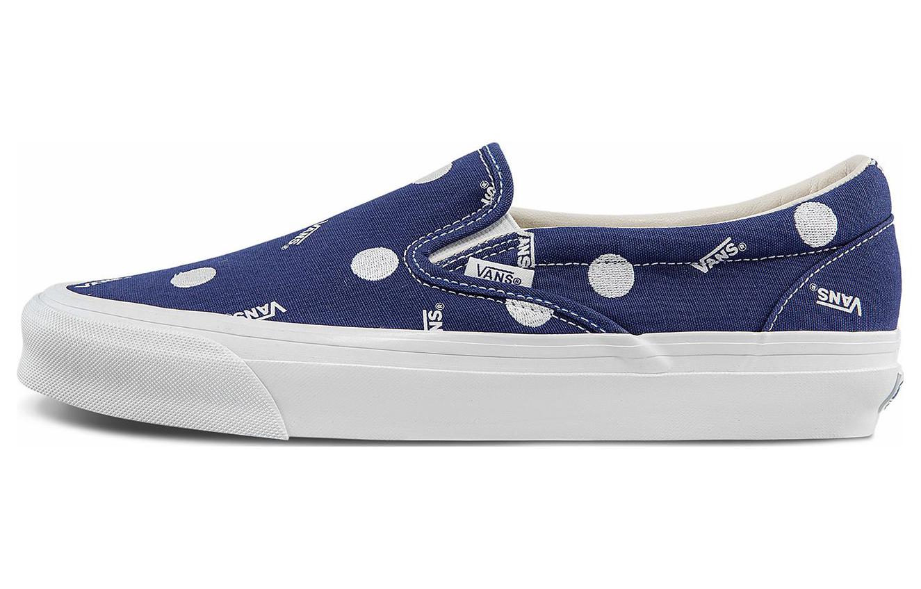 

Кроссовки Vans Og Classic Slip-on Lx Low Top Casual Skateboarding Shoes Unisex White Blue