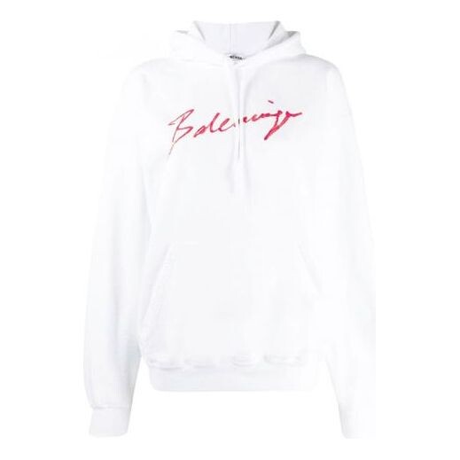 

Свитер ss21 classic logo hooded long sleeves hoodie white Balenciaga, белый