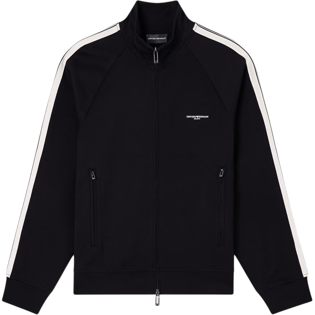 

Логотипный худи с молнией EMPORIO ARMANI, черный