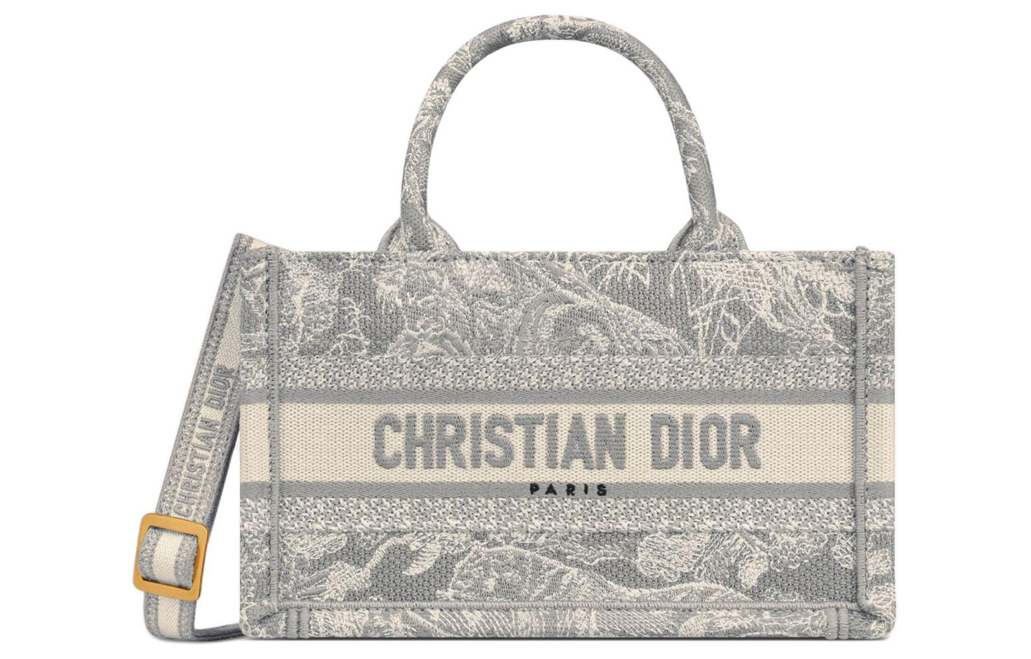 

BookTote Reverse Yu Yi принт вышивка сумка тоут шоппер сумка через плечо кроссбоди клатч мини женская серая DIOR, Set (Bag+Dust Bag)