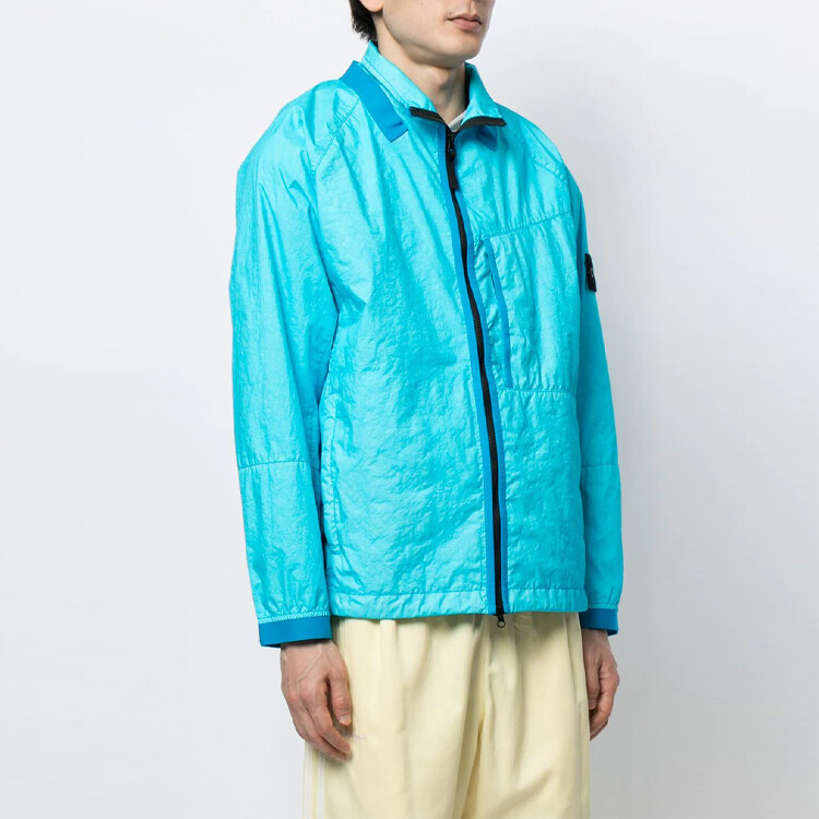 Куртка мужская Stone Island на молнии, морской — фото 4