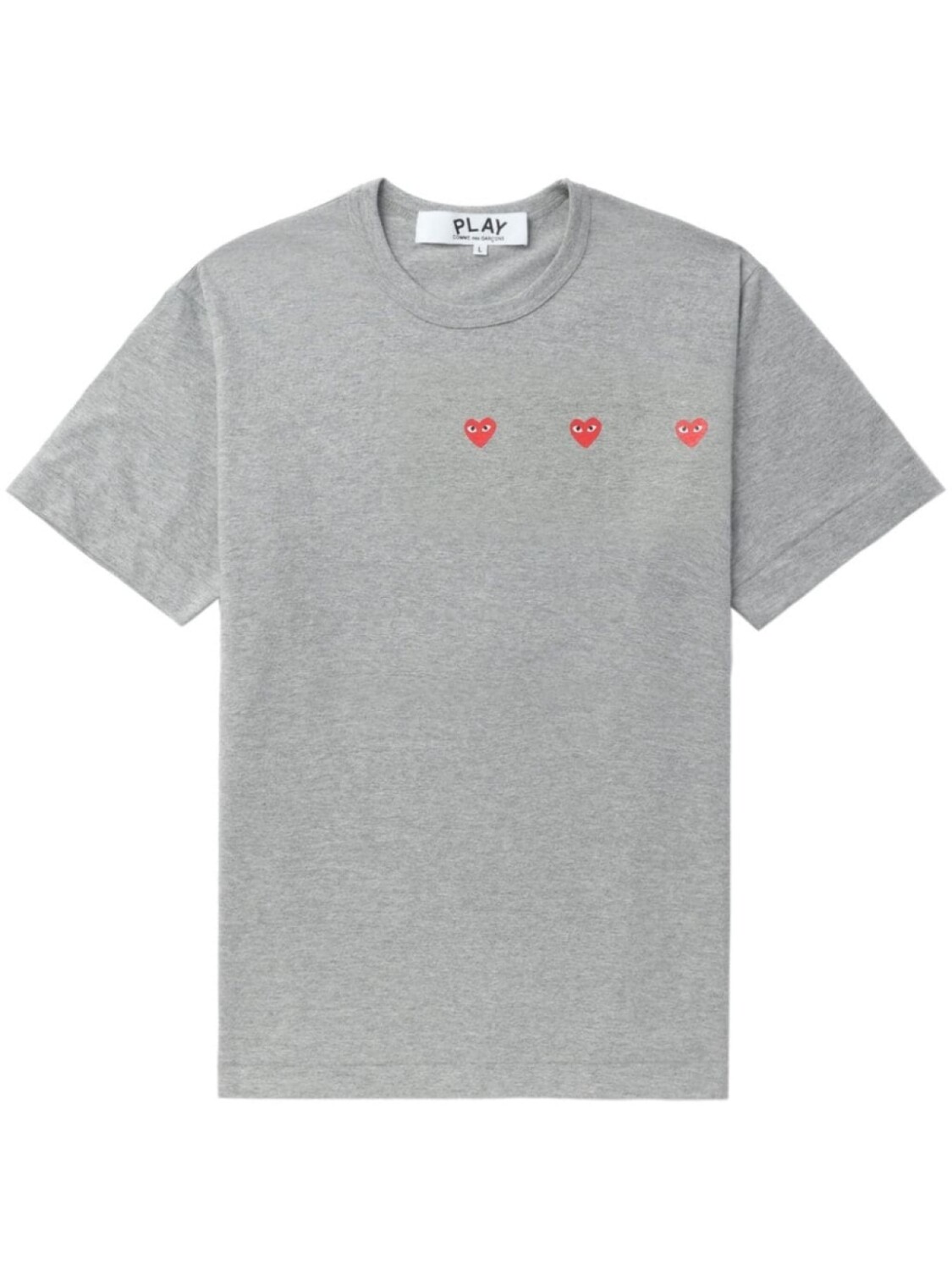 

Comme Des Garçons Play футболка Triple Hearts, серый