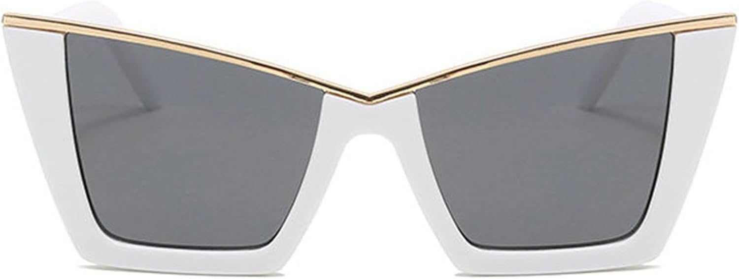 

Солнцезащитные очки «кошачий глаз» от Helena для женщин и мужчин, винтажные, роскошные, дизайнерские, женские, с защитой от УФ-излучения UV400, модные солнцезащитные очки S67, White