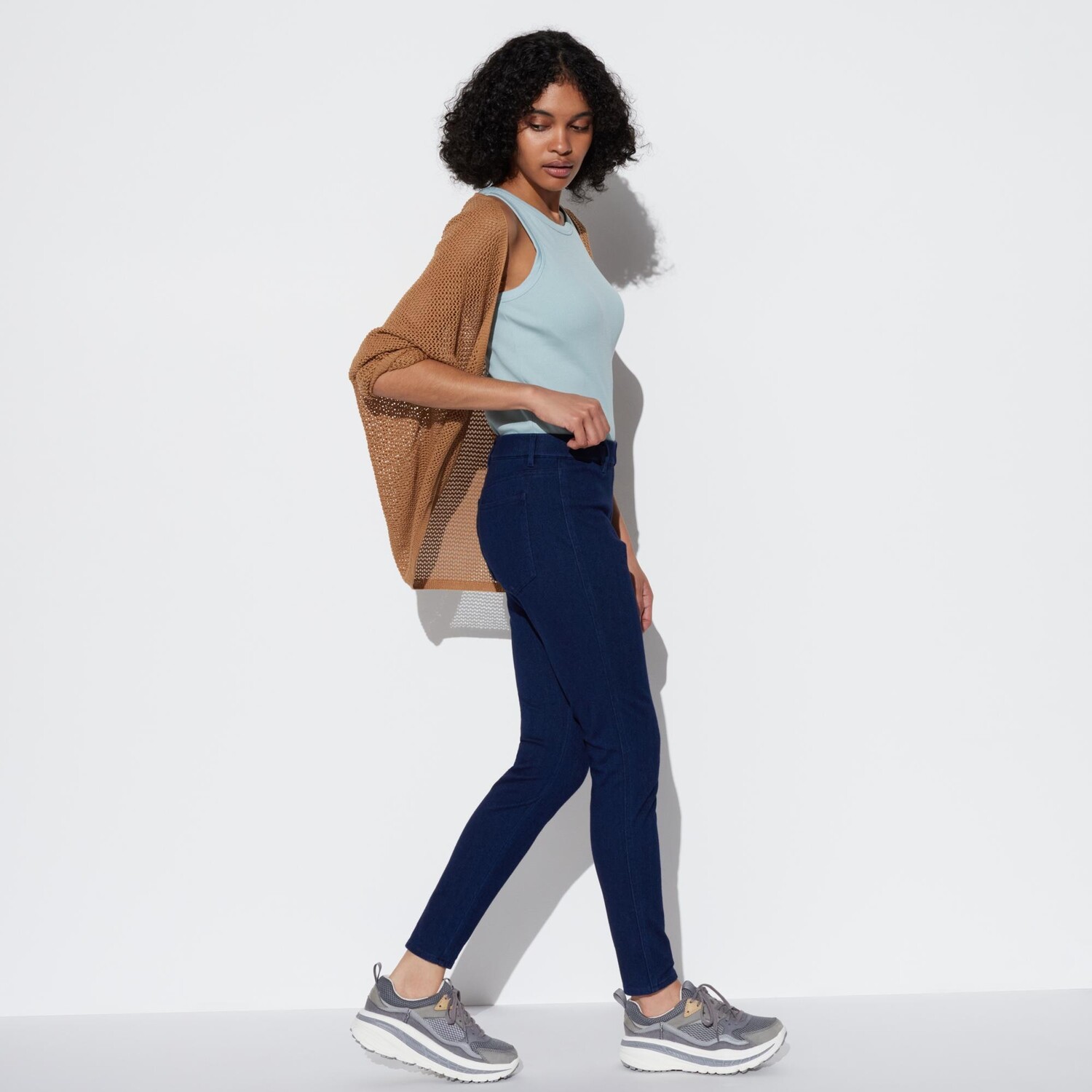 Леггинсы UNIQLO ультраэластичные, синий — фото 2