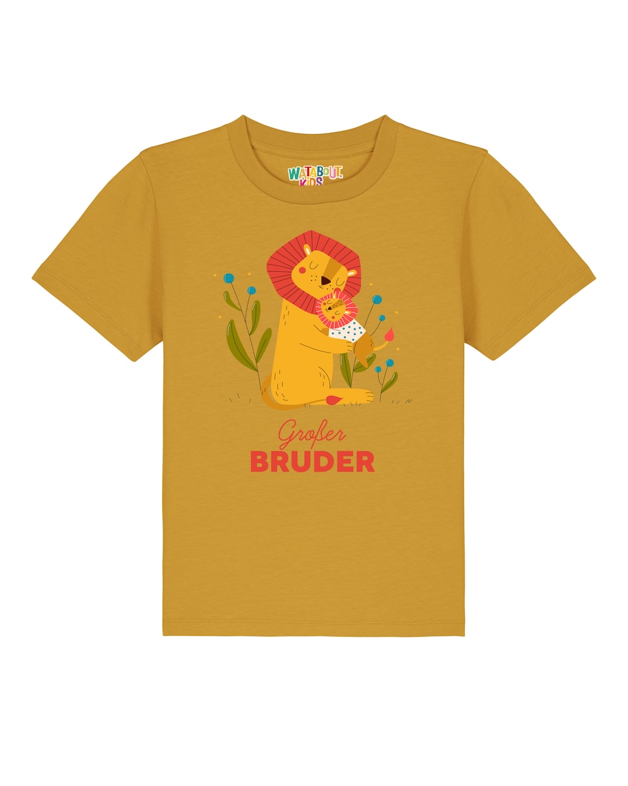 Рубашка watabout.kids Löwen Großer Bruder, Yellow Gold