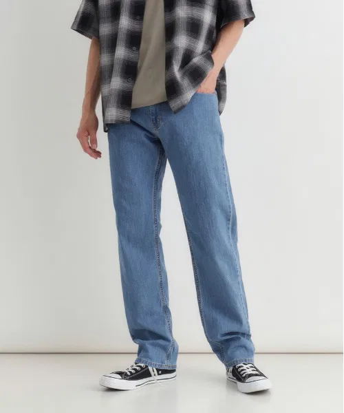 Джинсы Levi's 505 (прямой крой / выцветший синий / американский размер / классические джинсы)