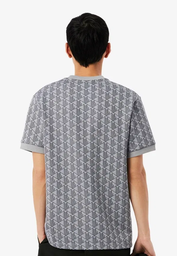 Футболка принтованная Lacoste Th1197_4Iw, вересково-серый/графит — фото 2