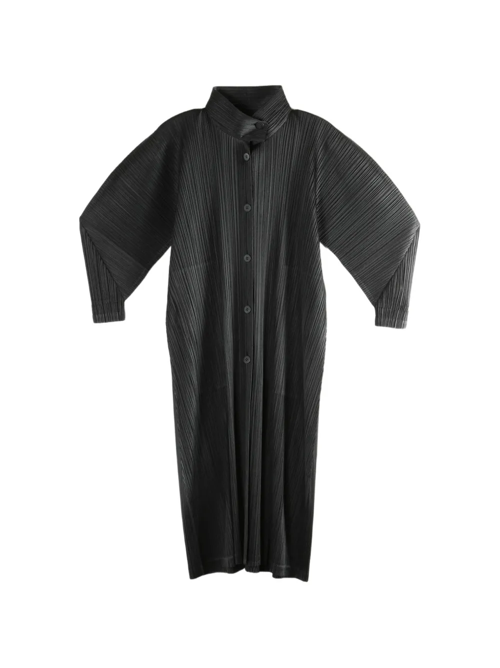 

Плиссированное пальто на пуговицах Pleats Please Issey Miyake, черный