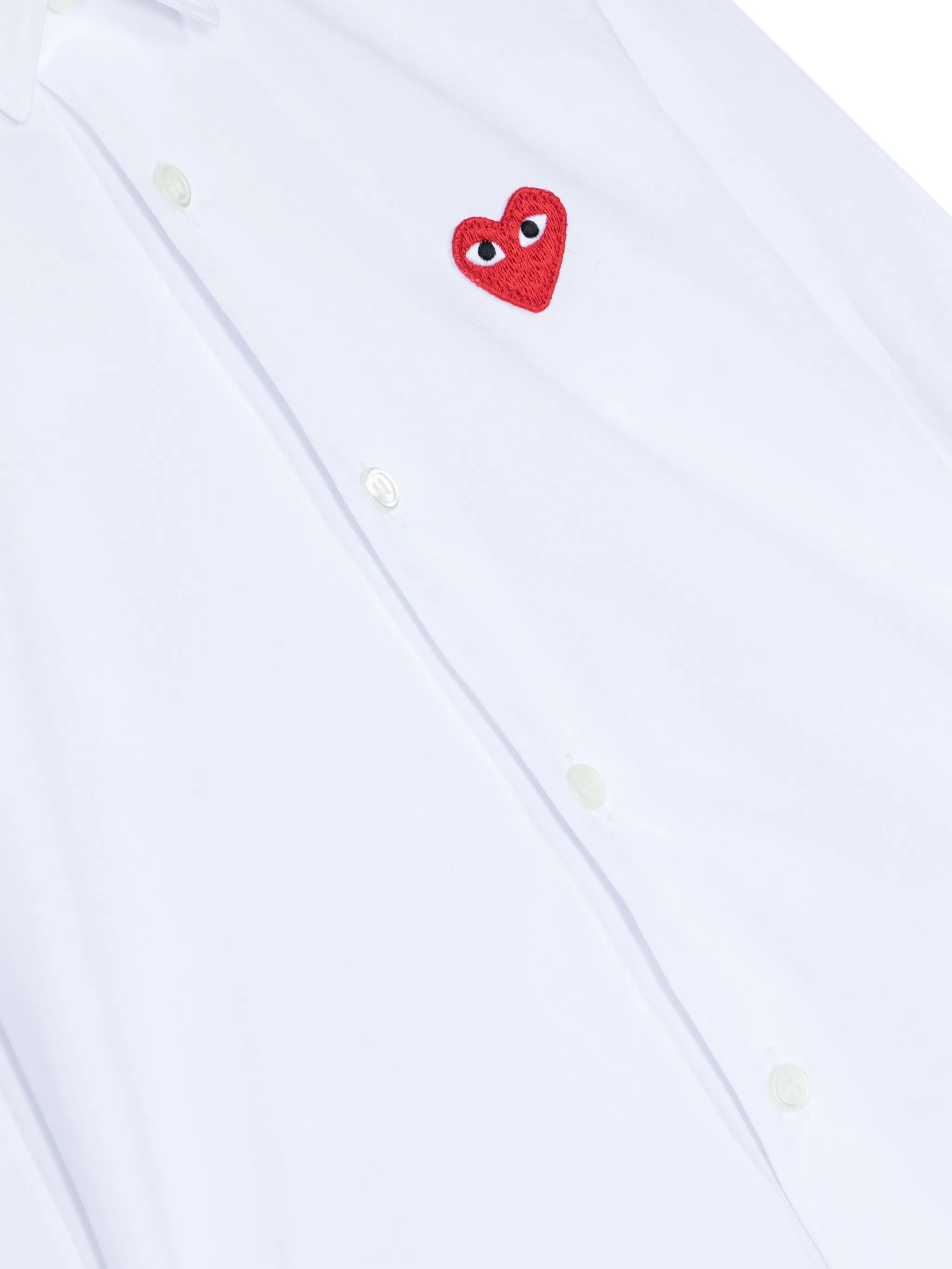 Рубашка с вышивкой Comme Des Garçons Play Kids, белый — фото 3
