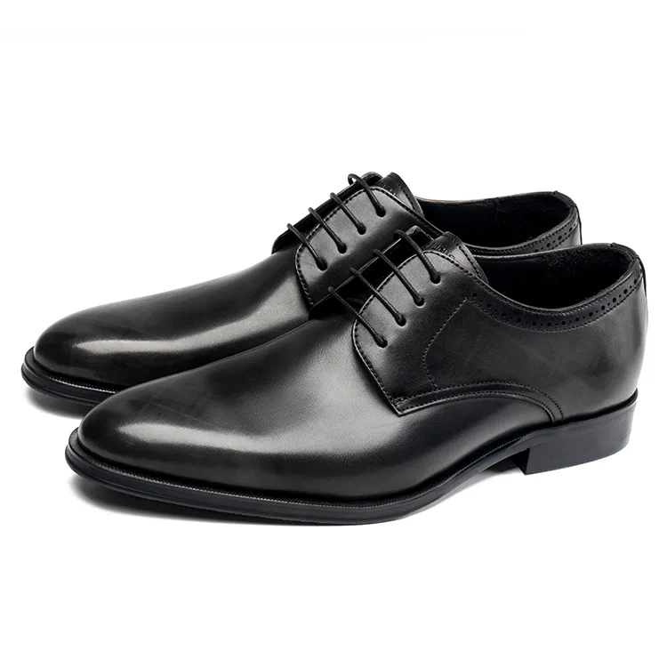 LAORENTOU Туфли мужские низкие черные/коричневые — фото 4