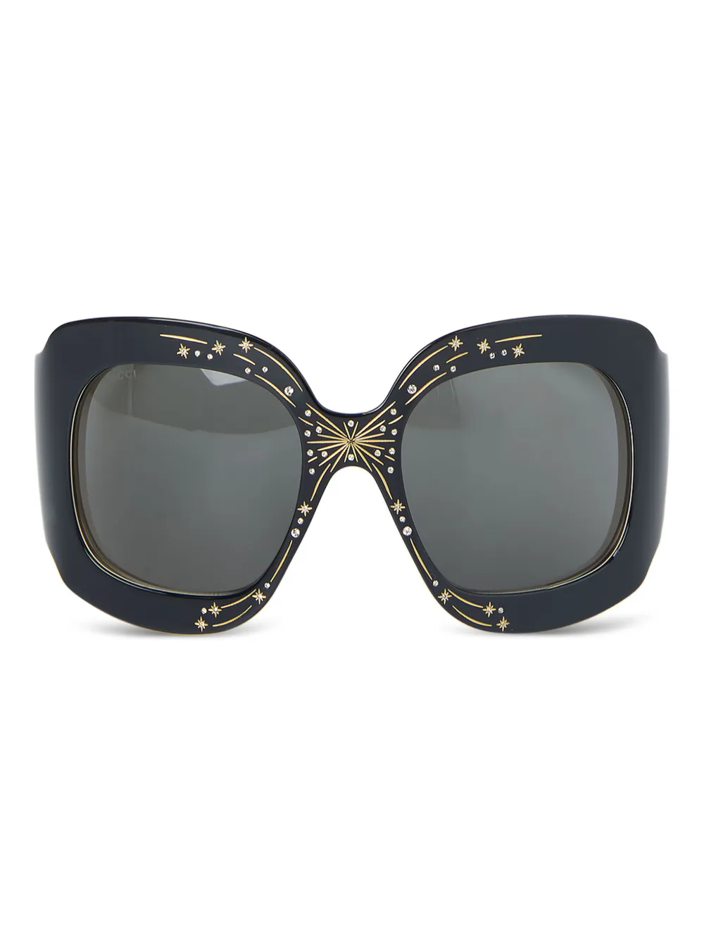 

Квадратные солнцезащитные очки, украшенные фейерверком Gucci Eyewear, черный