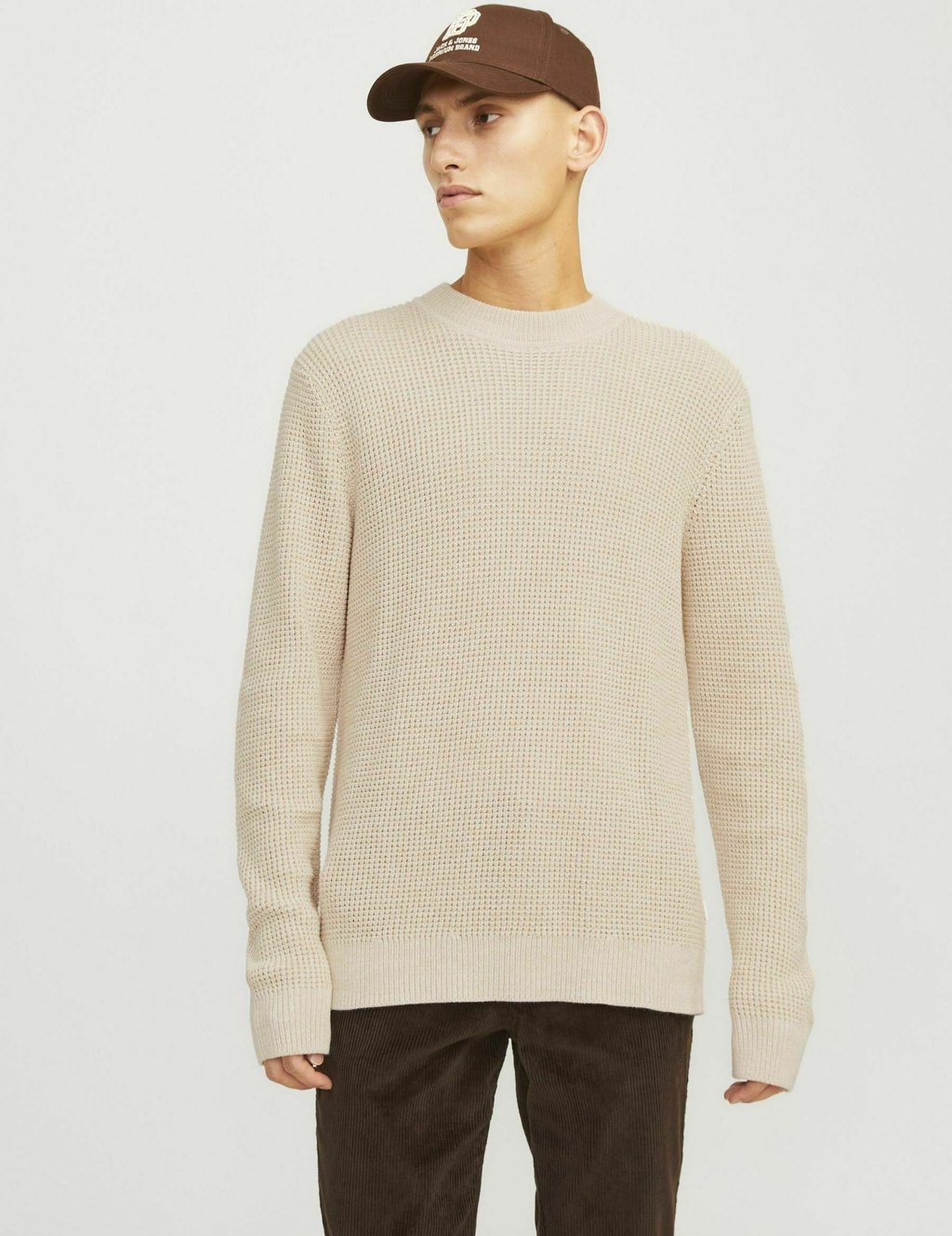 

Толстовка STRICKPULLOVER MIT RUNDHAL Jack & Jones PREMIUM, светло-коричневый