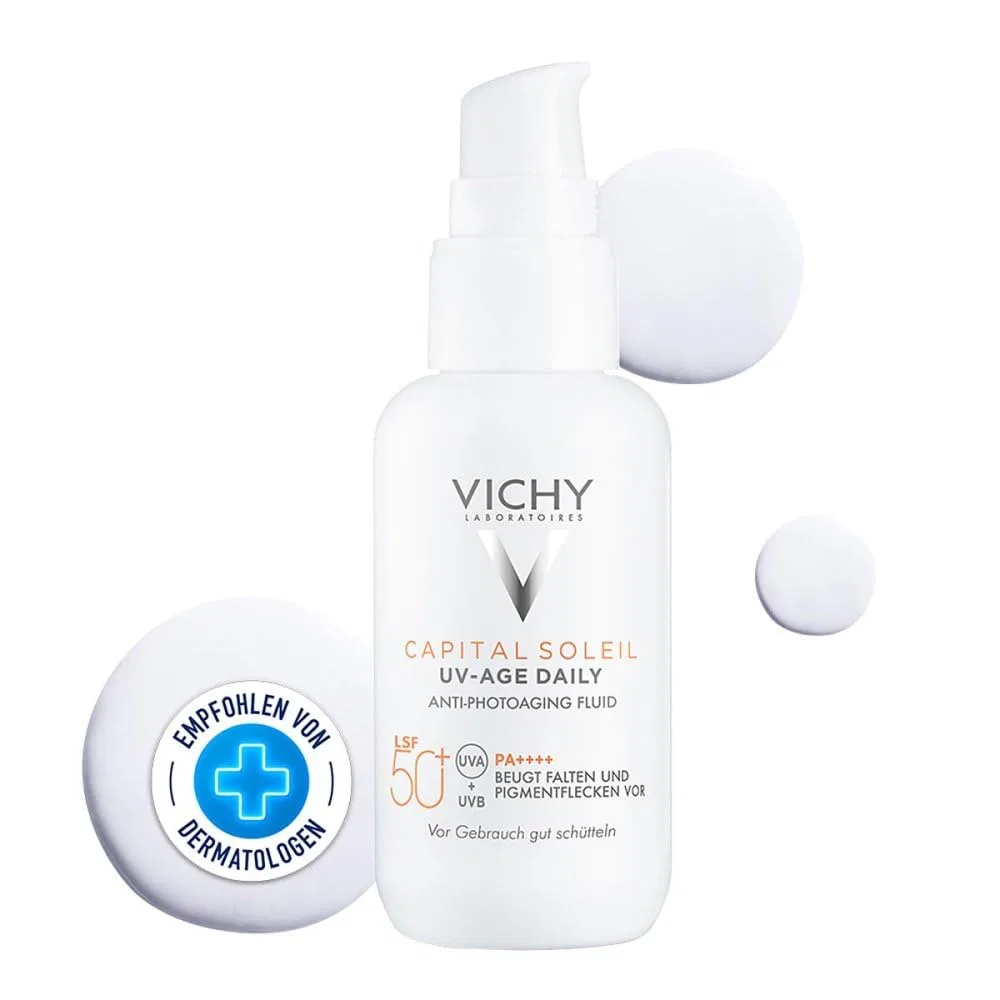 Солнцезащитный флюид для лица «Capital Soleil UV-Age Daily» SPF 50+ от VICHY Vichy