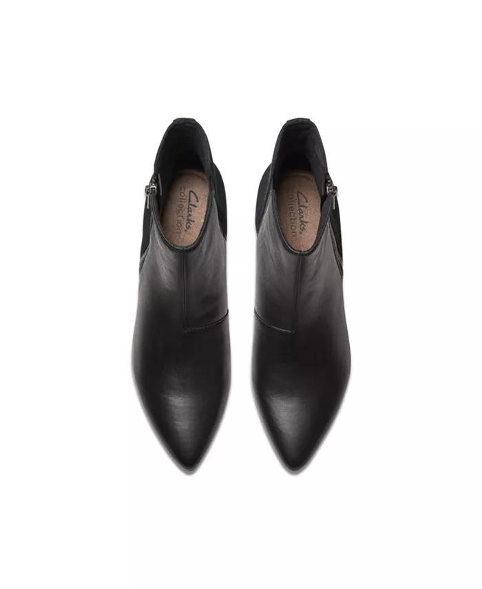 Женские ботинки Clarks Ellanie Vibe кожаные с острым носом, черный — фото 4