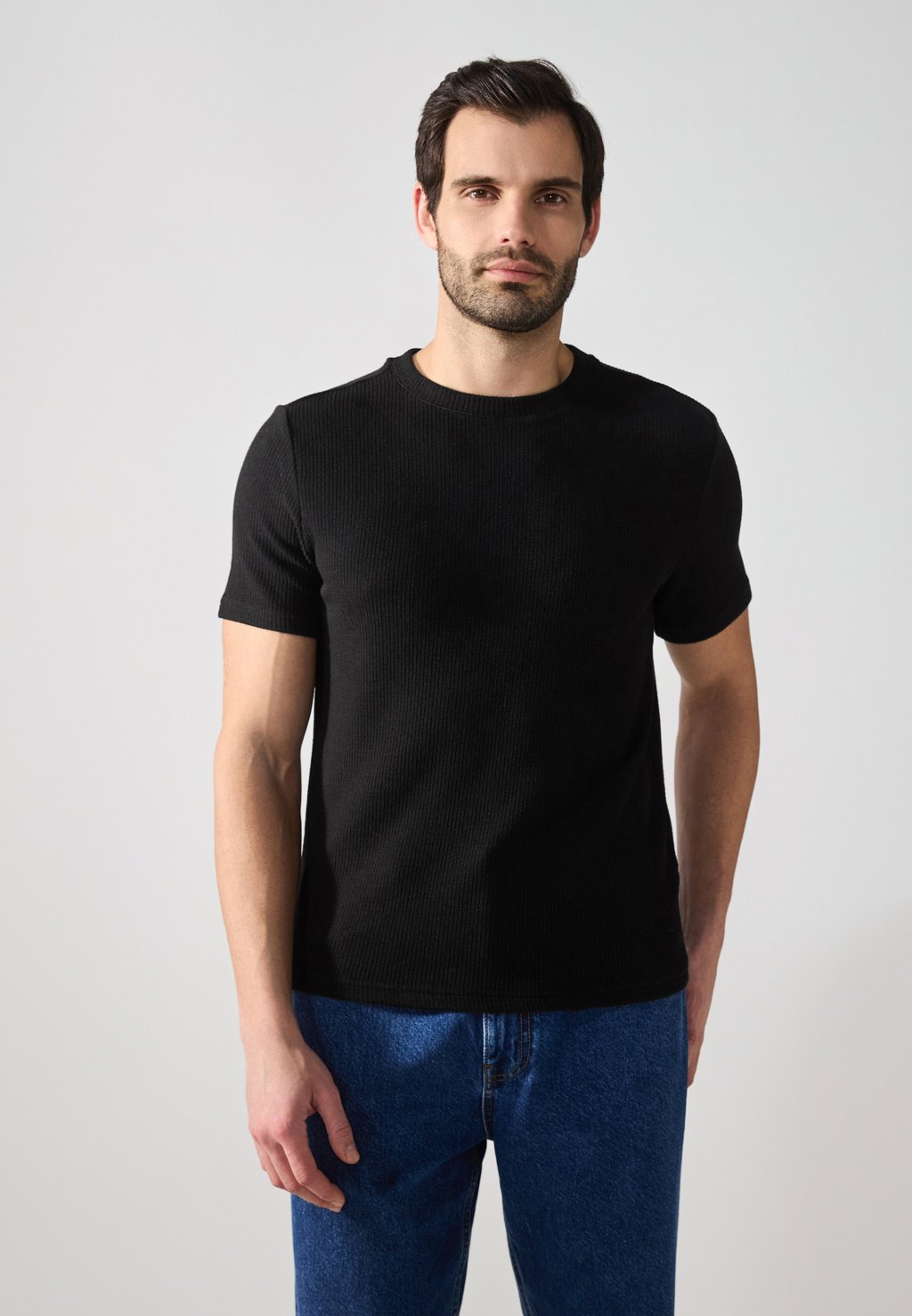 

Базовая футболка BASIC RIB T-SHIRT Pier One, черный