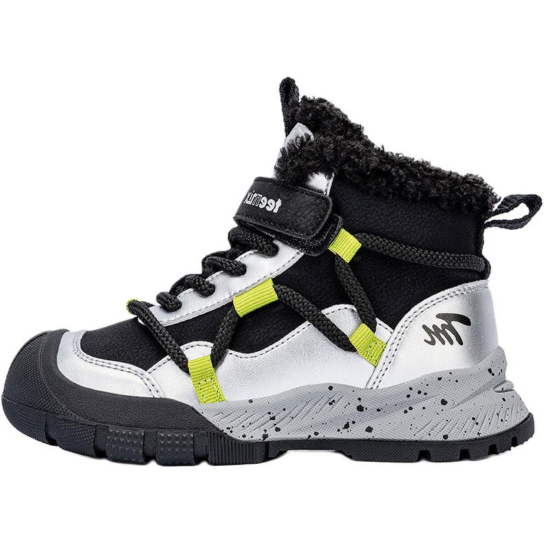 

Детские хлопковые туфли Slip Resistant Abrasion Resistant Silver Black Teenmix, серебряный черный