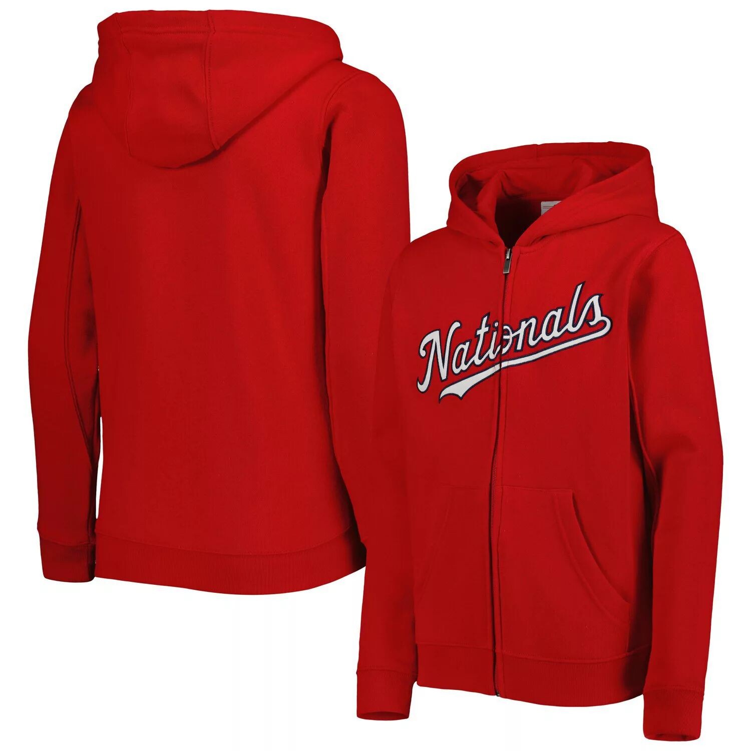 

Молодежная красная флисовая толстовка с молнией во всю длину Washington Nationals Wordmark Outerstuff, Красный, Молодежная красная флисовая толстовка с молнией во всю длину Washington Nationals Wordmark Outerstuff