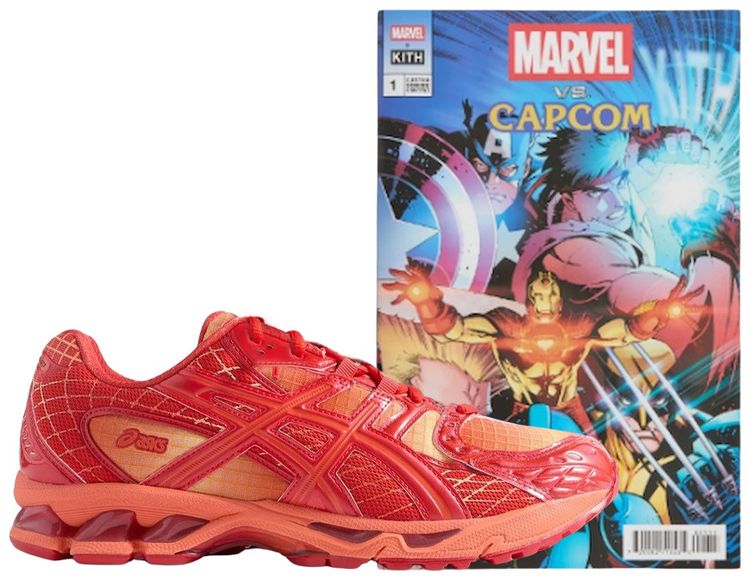 

Кроссовки Marvel vs. Capcom x Kith x ASICS Gel Nimbus 10.1 с комиксом, мультиколор