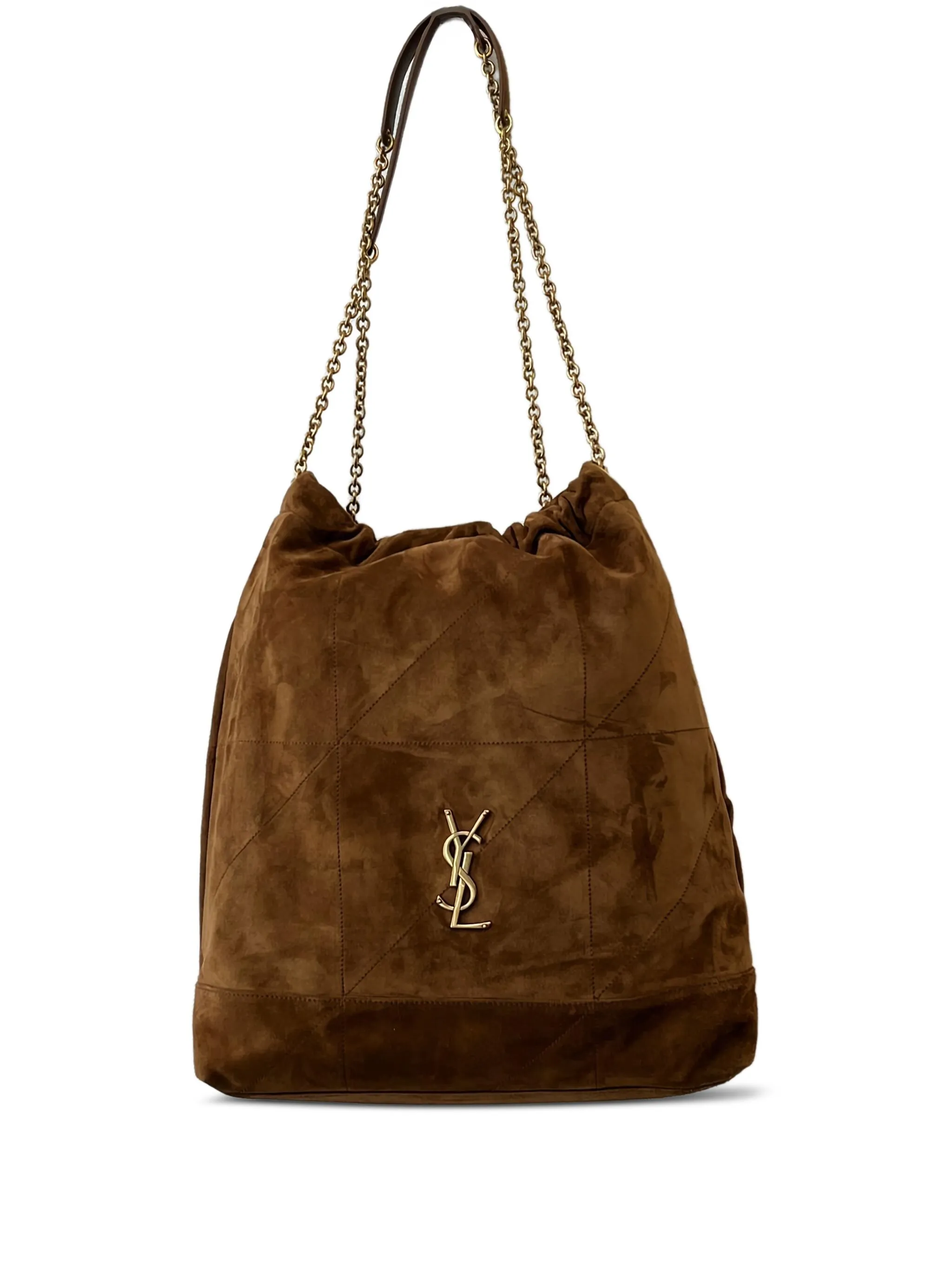 

Стеганая сумка на плечо Jamie с цепочкой Saint Laurent, коричневый