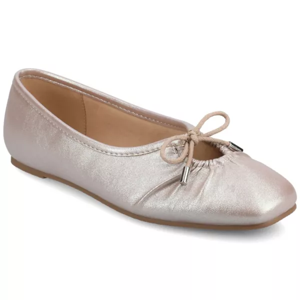 Калли балетки с бантом для женщин средней и широкой полноты Journee, цвет blush sparkle
