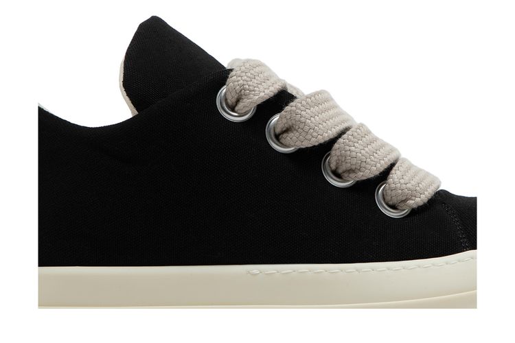 Кроссовки Rick Owens DRKSHDW Hollywood Jumbo Lace Puffer Low 'Black Milk', черный — фото 2