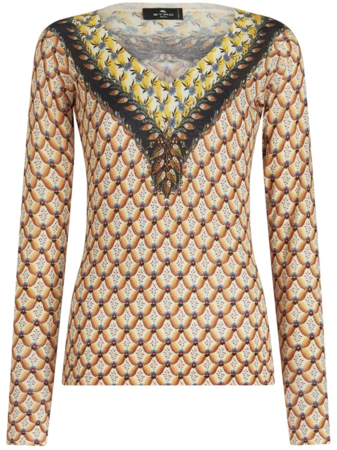 

ETRO трикотажный топ с цветочным принтом, оранжевый