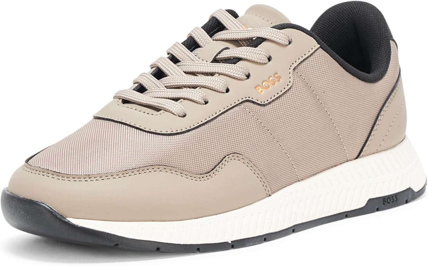 

Кроссовки низкие мужские BOSS из комбинированной кожи, Butter Cream