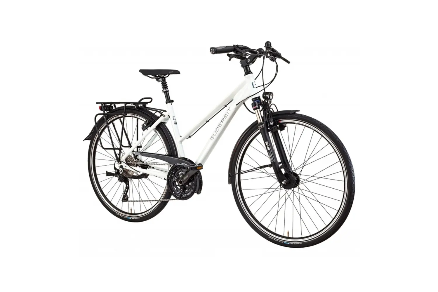 

Трекинговый велосипед Gudereit Lc-55 evo - 28 дюймов - trapez, weiß | weiß glanz