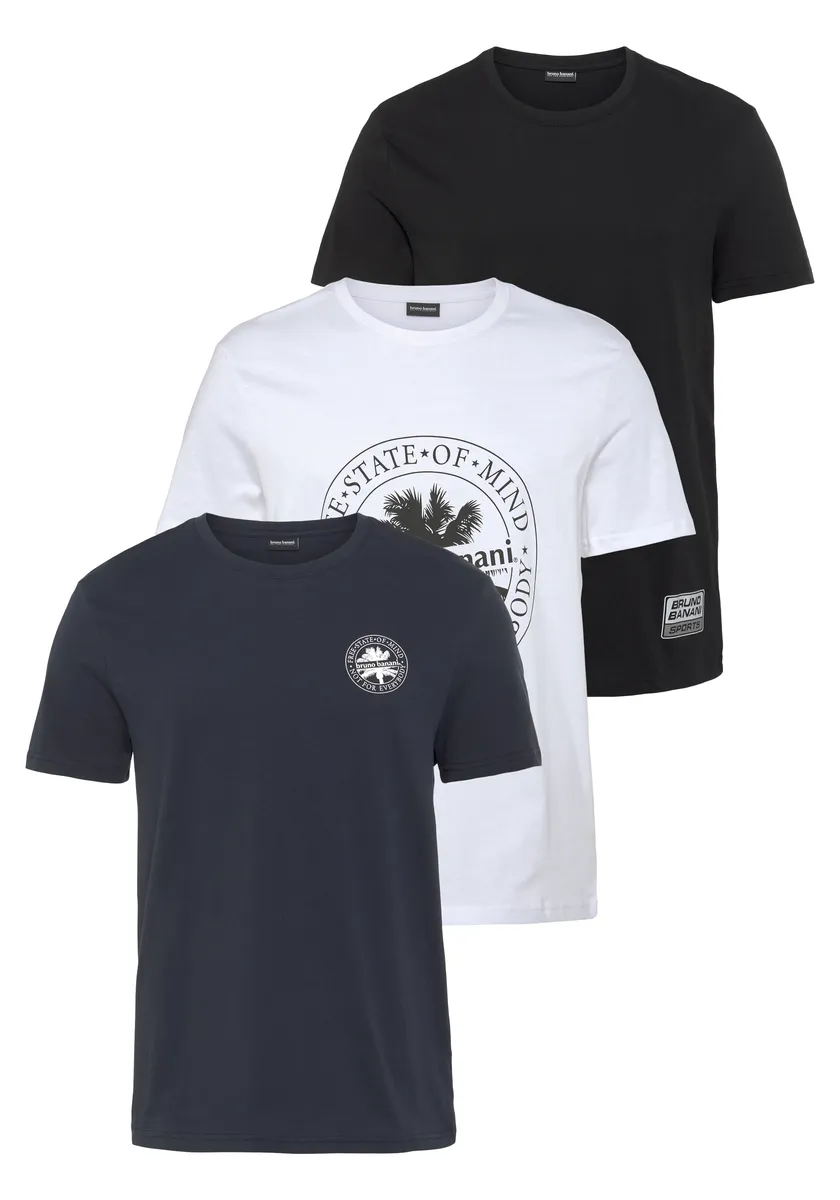 

Футболка Bruno Banani "Футболки Essentials", цвет Navy-White-Black