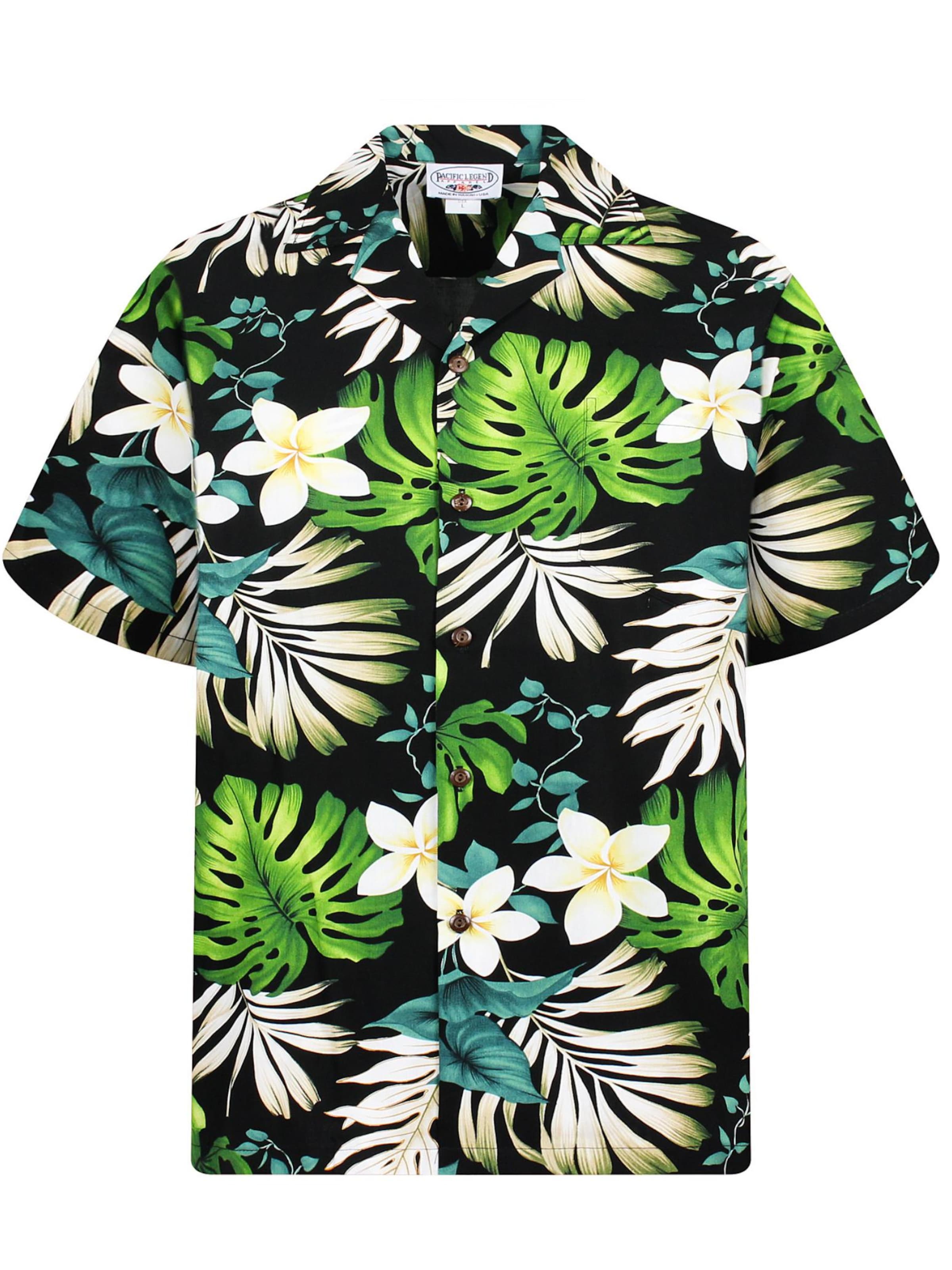 

Pacific Legend Рубашка на пуговицах 'Palmenblätter' Regular fit в зеленом цвете