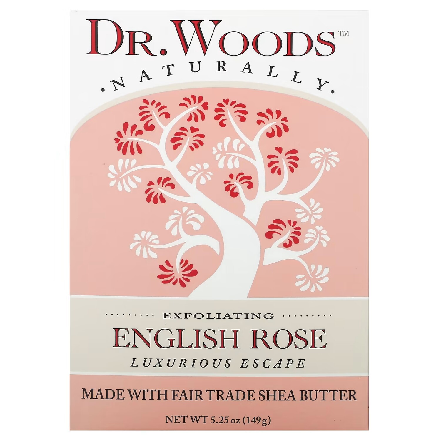 

Woods Отшелушивающее мыло «Английская роза», 5,25 унции (149 г) Dr. Woods