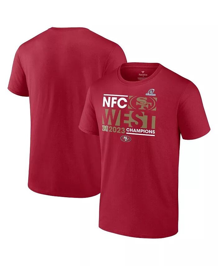 

Футболка мужская алая San Francisco 49ers 2023 NFC West Division Champions Big and Tall Conquer Fanatics