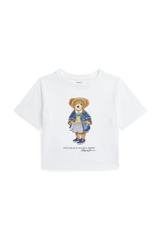 

Детская хлопковая футболка Polo Ralph Lauren, белый