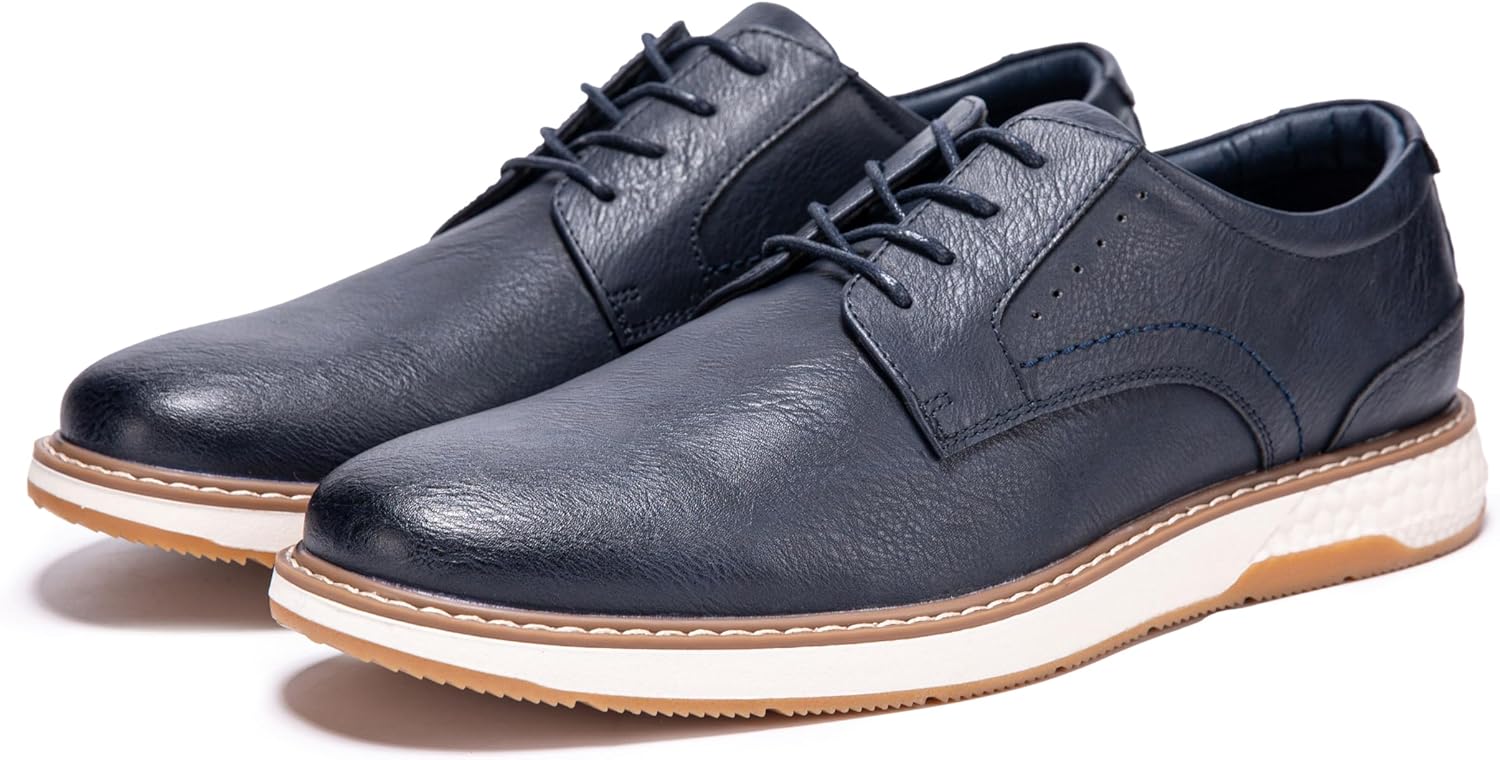 

Мужские оксфорды, черная искусственная кожа, комфортные повседневно-деловые, белая резиновая подошва Tuosaier