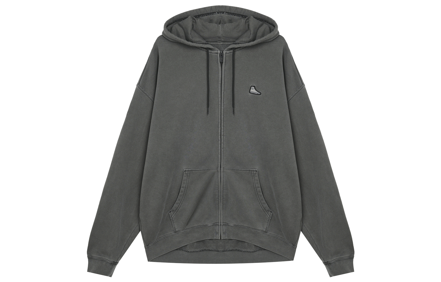 

Go-To Loose-Fit Fleece Hoodie Converse, Тёмно-серый