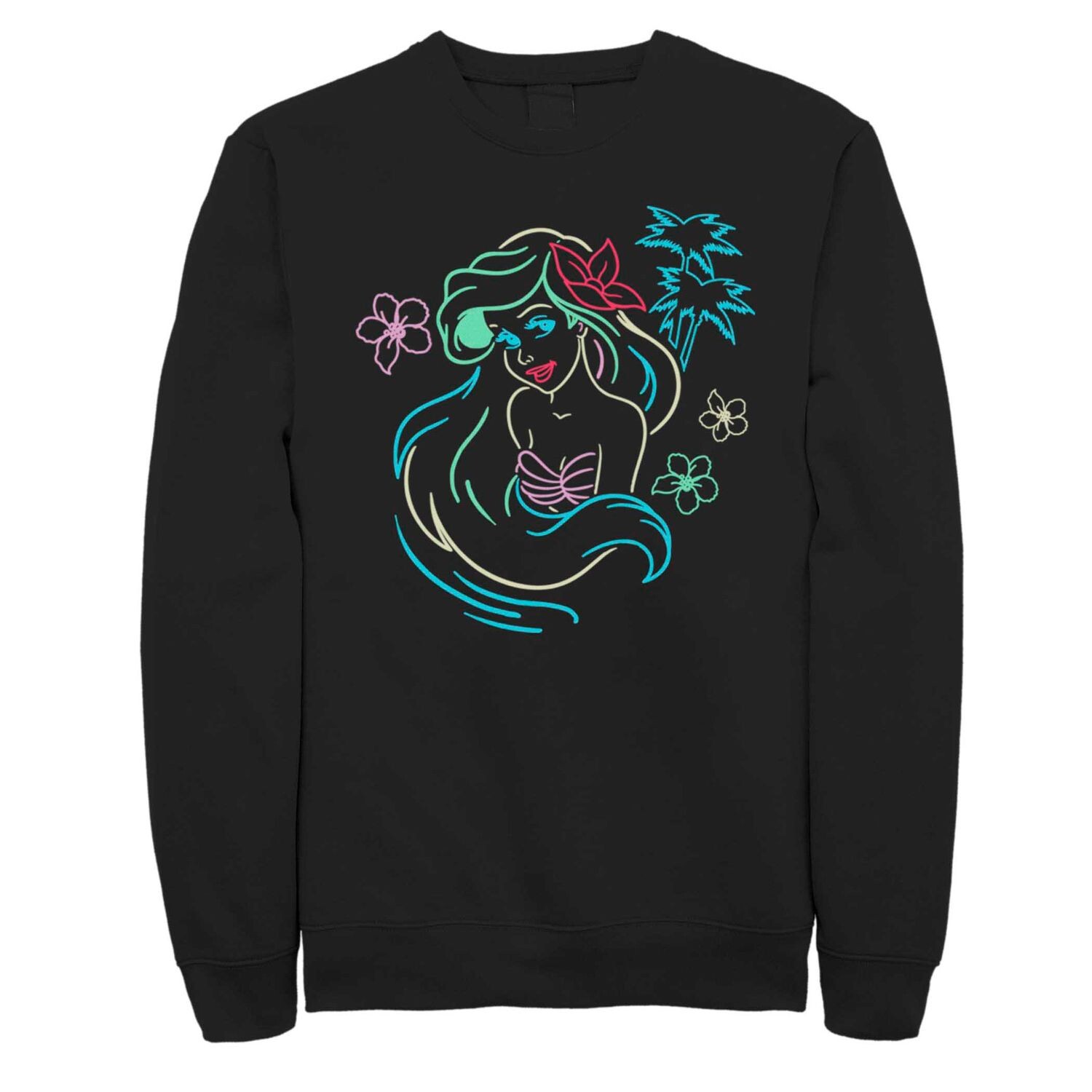 

Мужской флисовый свитер Disney The Little Mermaid Ariel Neon Line Art Licensed Character