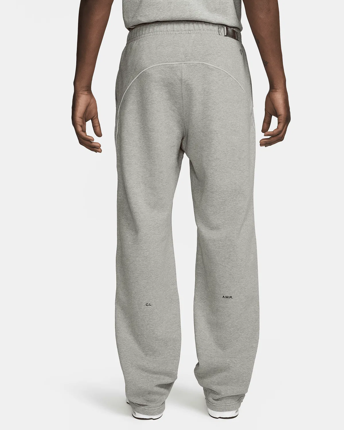 NOCTA Fleece CS Open-Hem Sweatpants NOCTA, Dark Grey Heather/Matte Silver/Black — фото 4